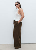 Pantalon Lin Taille Élastique
