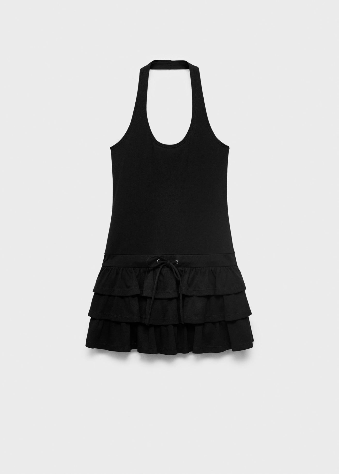 Robe À Emmanchures Américaines À Volants