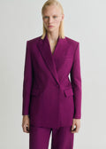 Blazer Costume Croisé Lin Mélangé