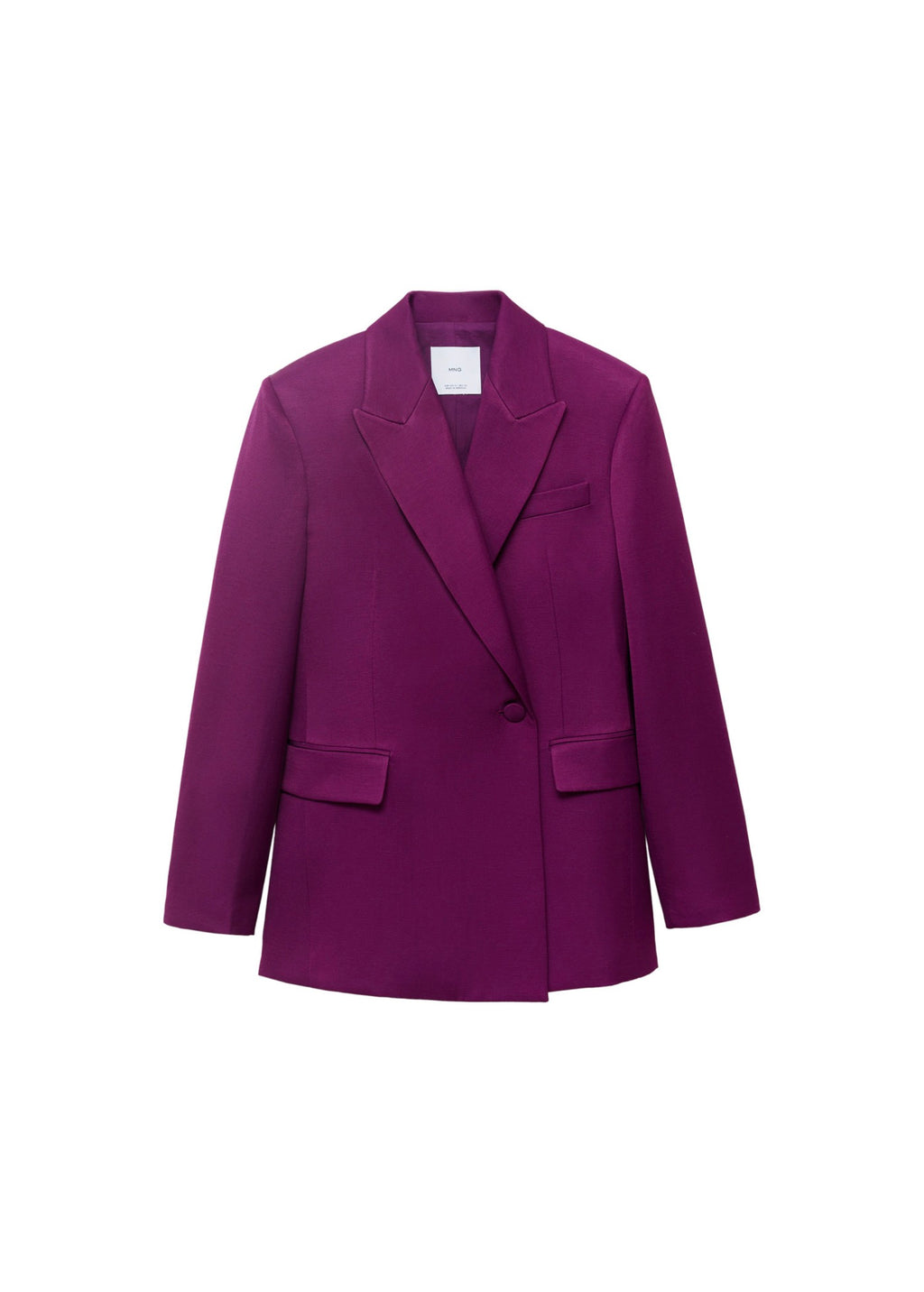 Blazer Costume Croisé Lin Mélangé