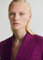 Blazer Costume Croisé Lin Mélangé