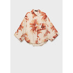 Chemise Palmier Manches Trois Quarts