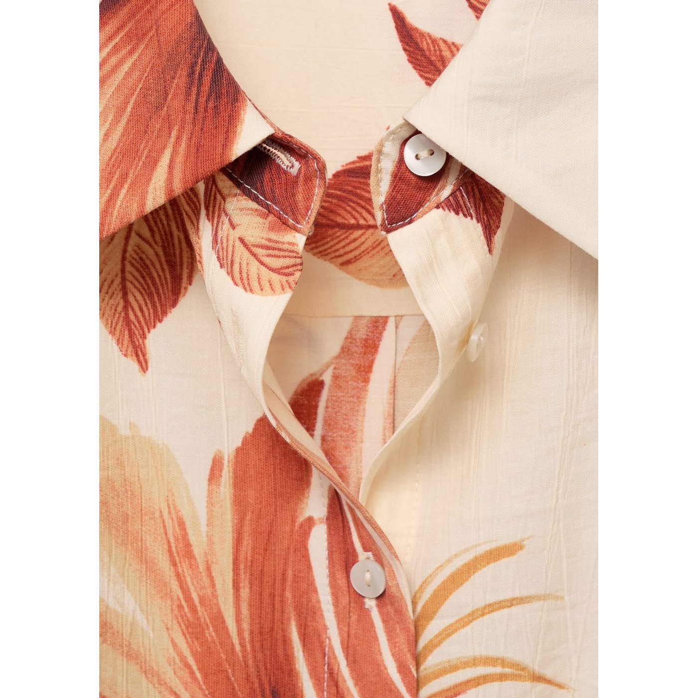 Chemise Palmier Manches Trois Quarts