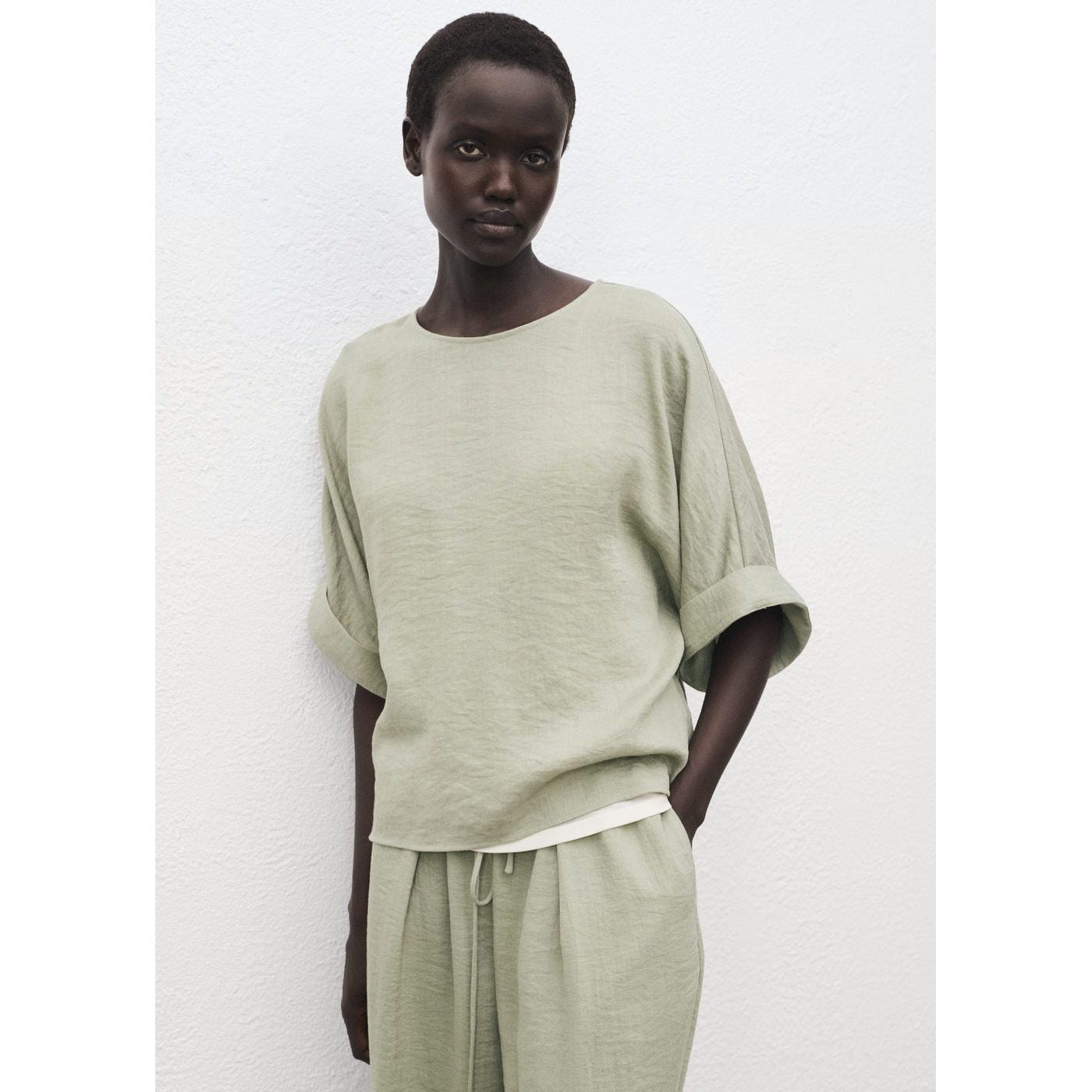 Salvia Trousers - Aqua Green