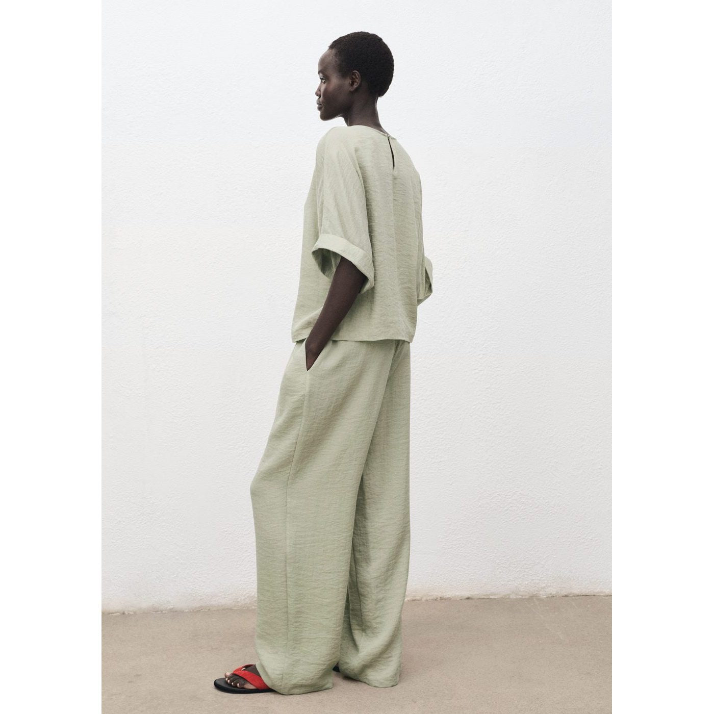 Salvia Trousers - Aqua Green