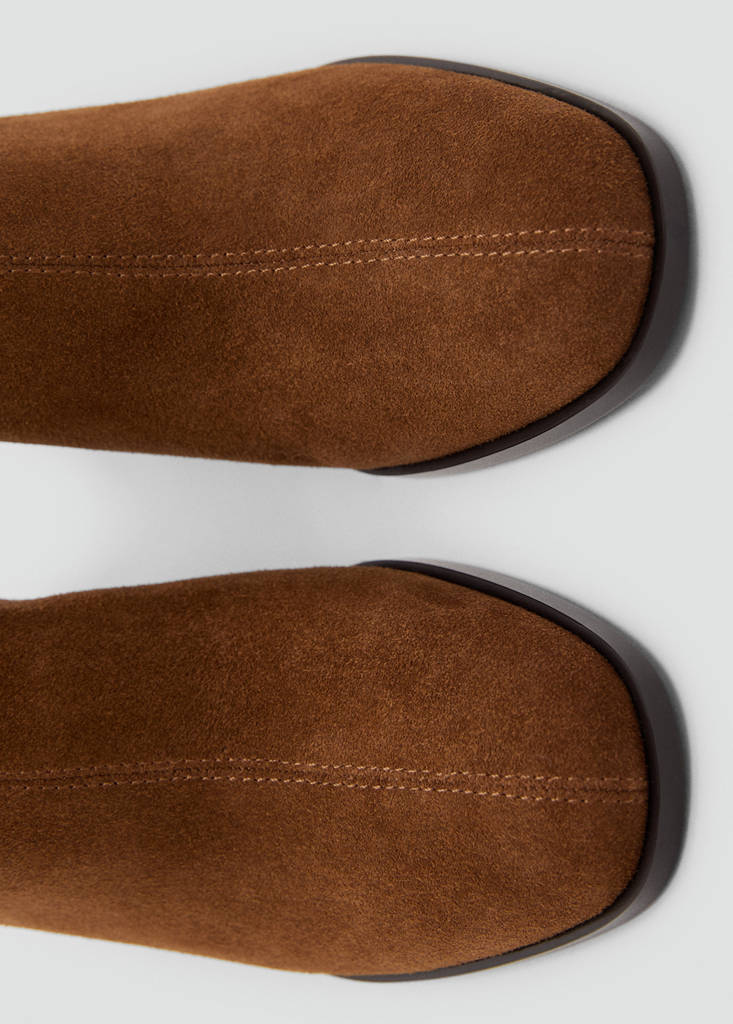 Bottines Suède Talon Bloc