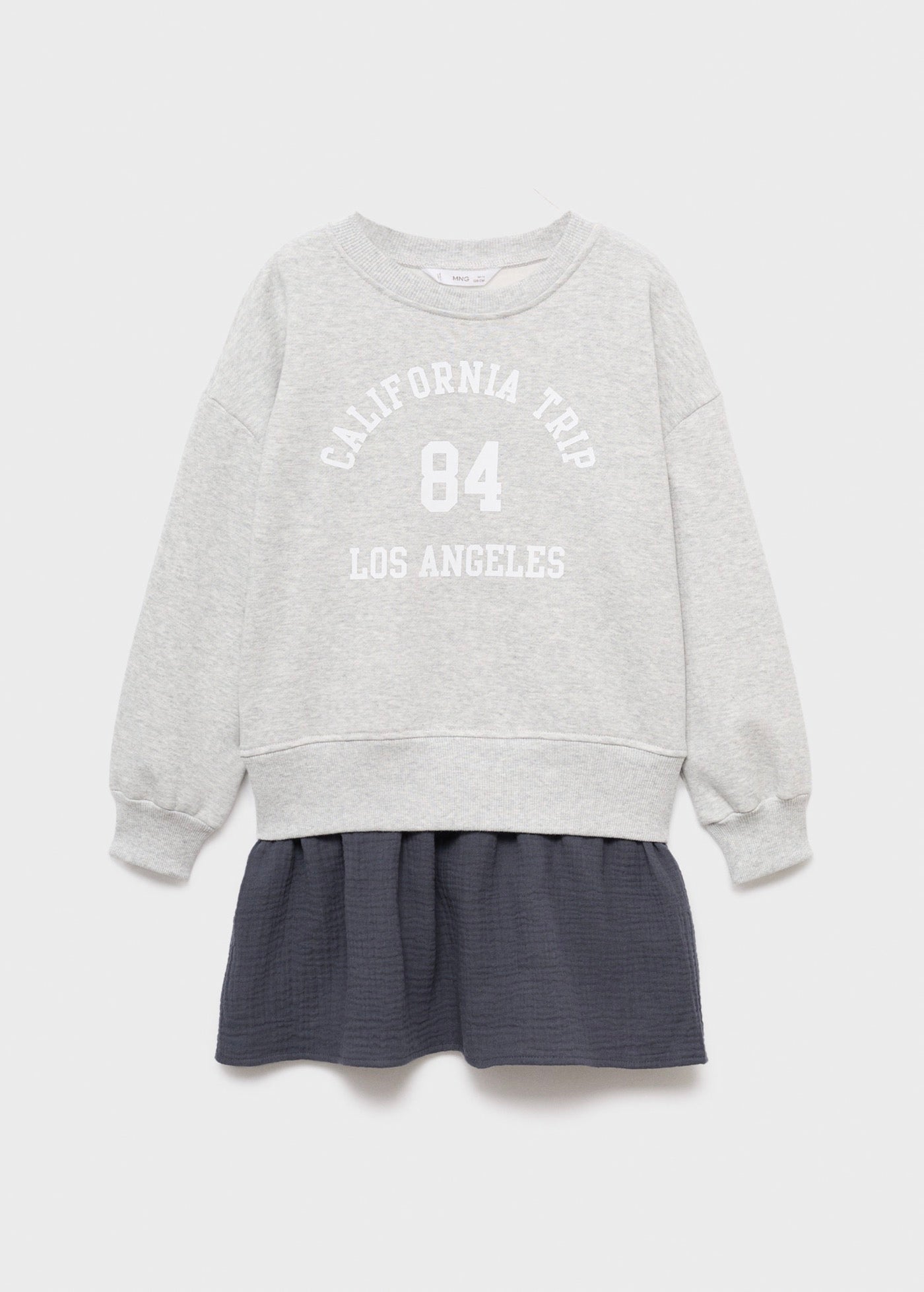 Robe Trip Gris Clair Chiné - Fille