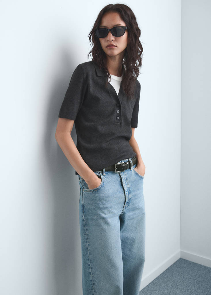 Barrel jeans med normal talje