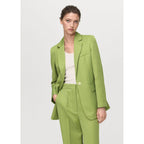 Pantalon De Costume Droit Lin Mélangé