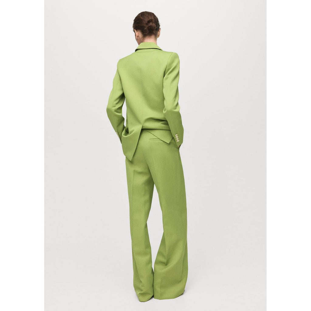 Pantalon De Costume Droit Lin Mélangé