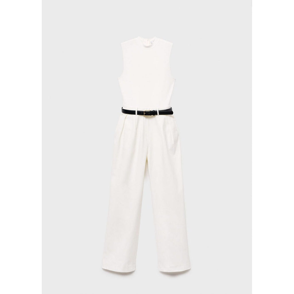 Combinaison À Ceinture Tissu Combiné