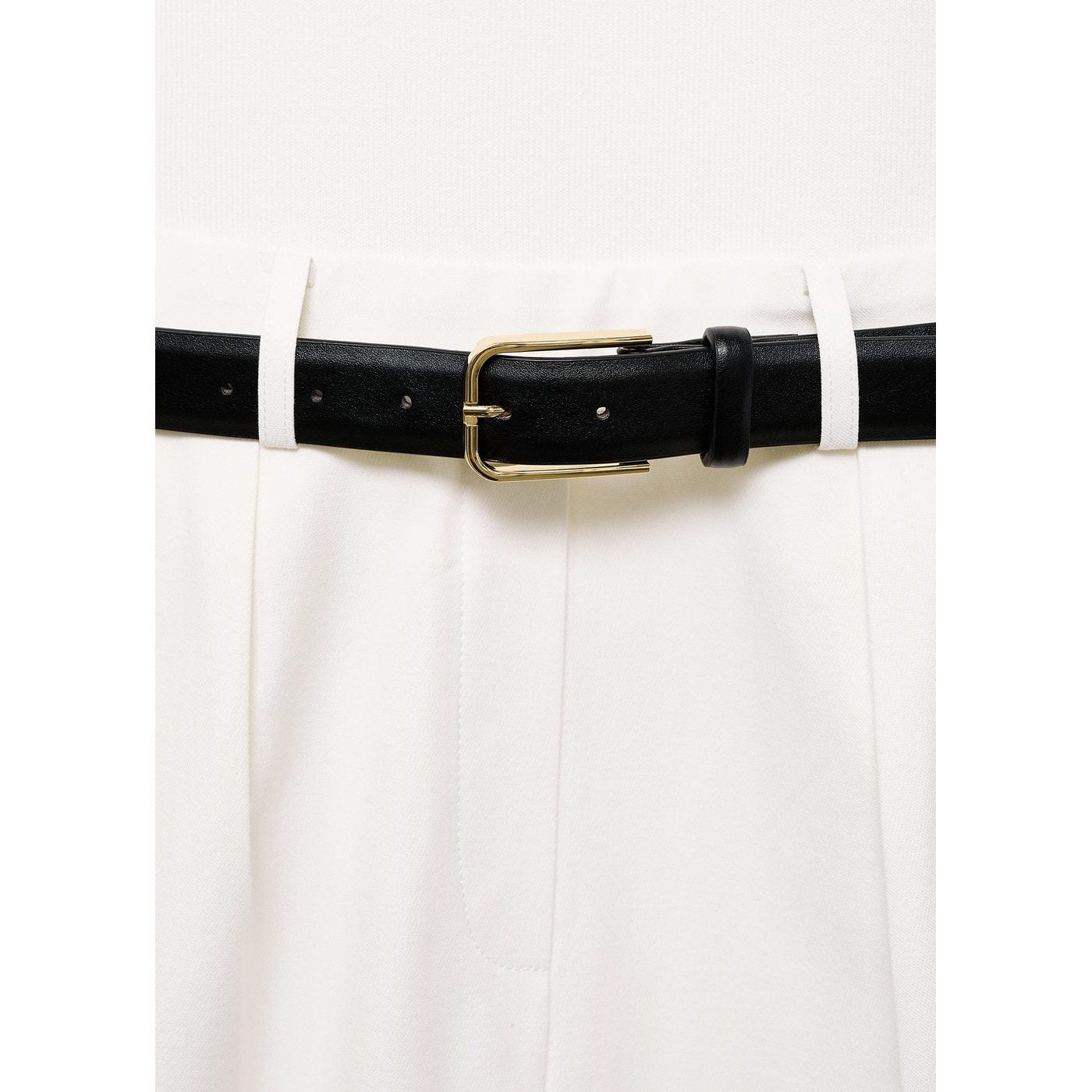 Combinaison À Ceinture Tissu Combiné