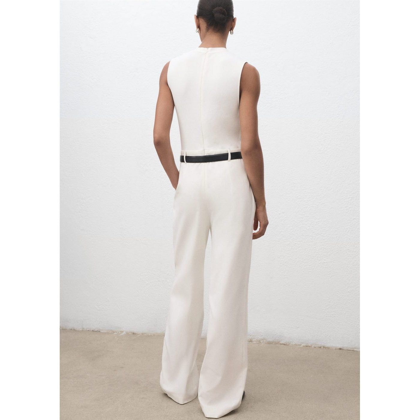 Combinaison À Ceinture Tissu Combiné