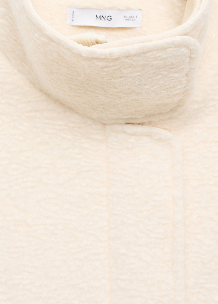 Chaqueta Efecto Bouclé Con Cuello Subido
