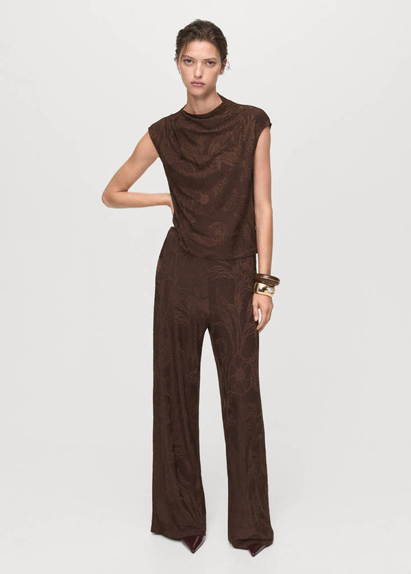 Top jacquard floreale