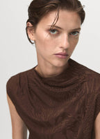 Top I Blomstret Jacquard