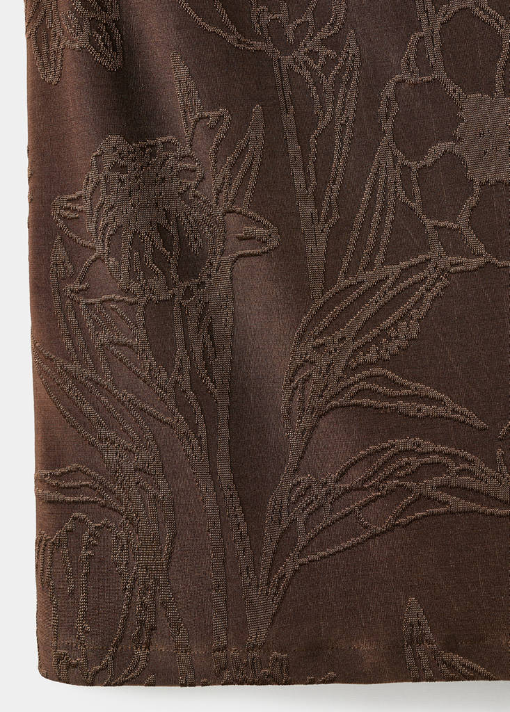 Top I Blomstret Jacquard