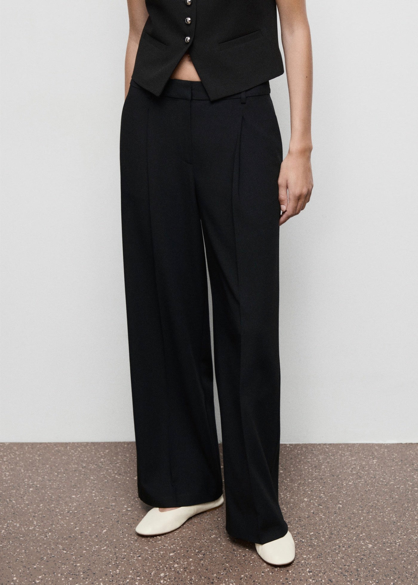 Pantalon Large À Pinces