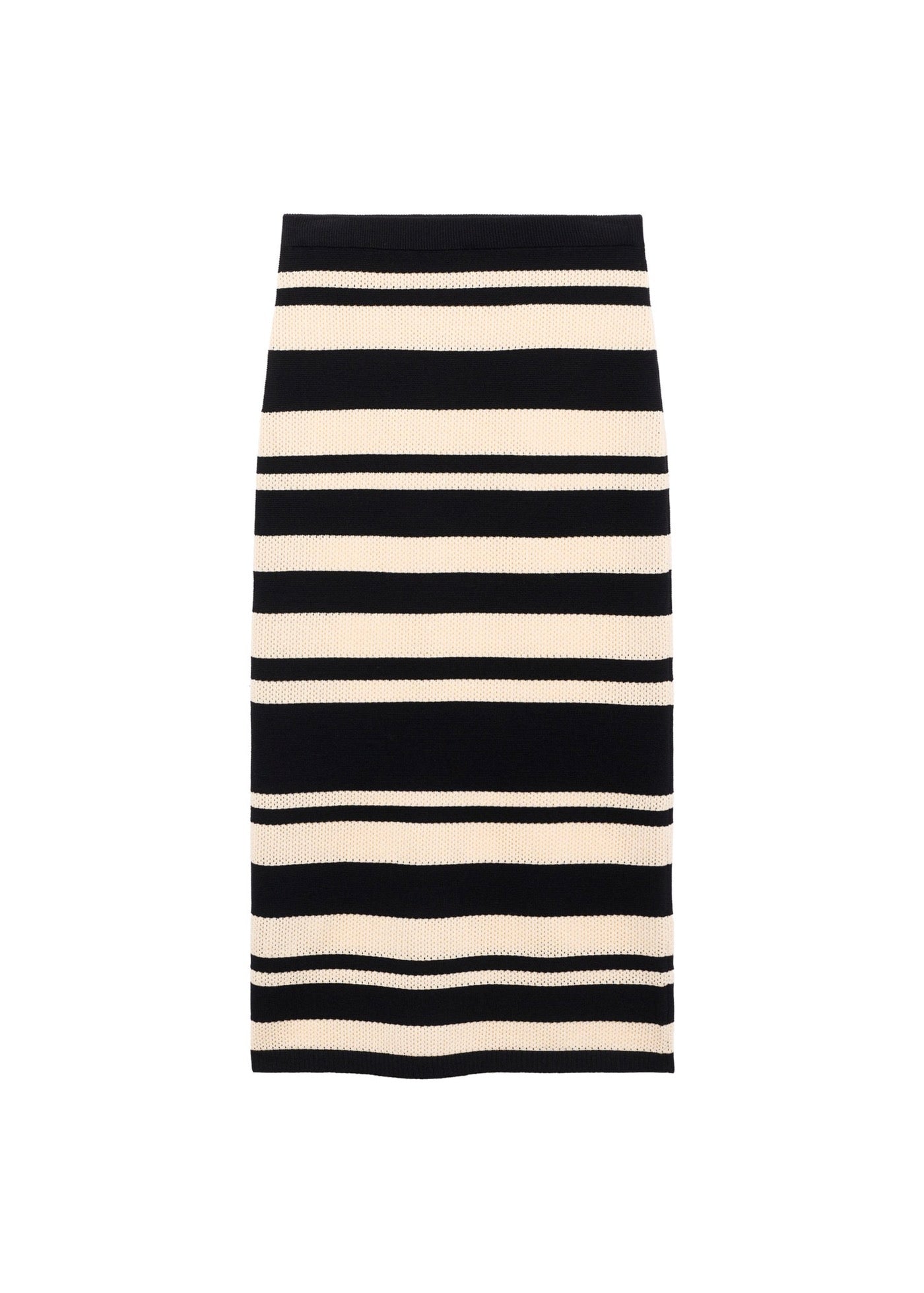 Jupe Midi En Maille À Rayures