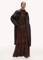 Langer Trenchcoat aus Kunstleder
