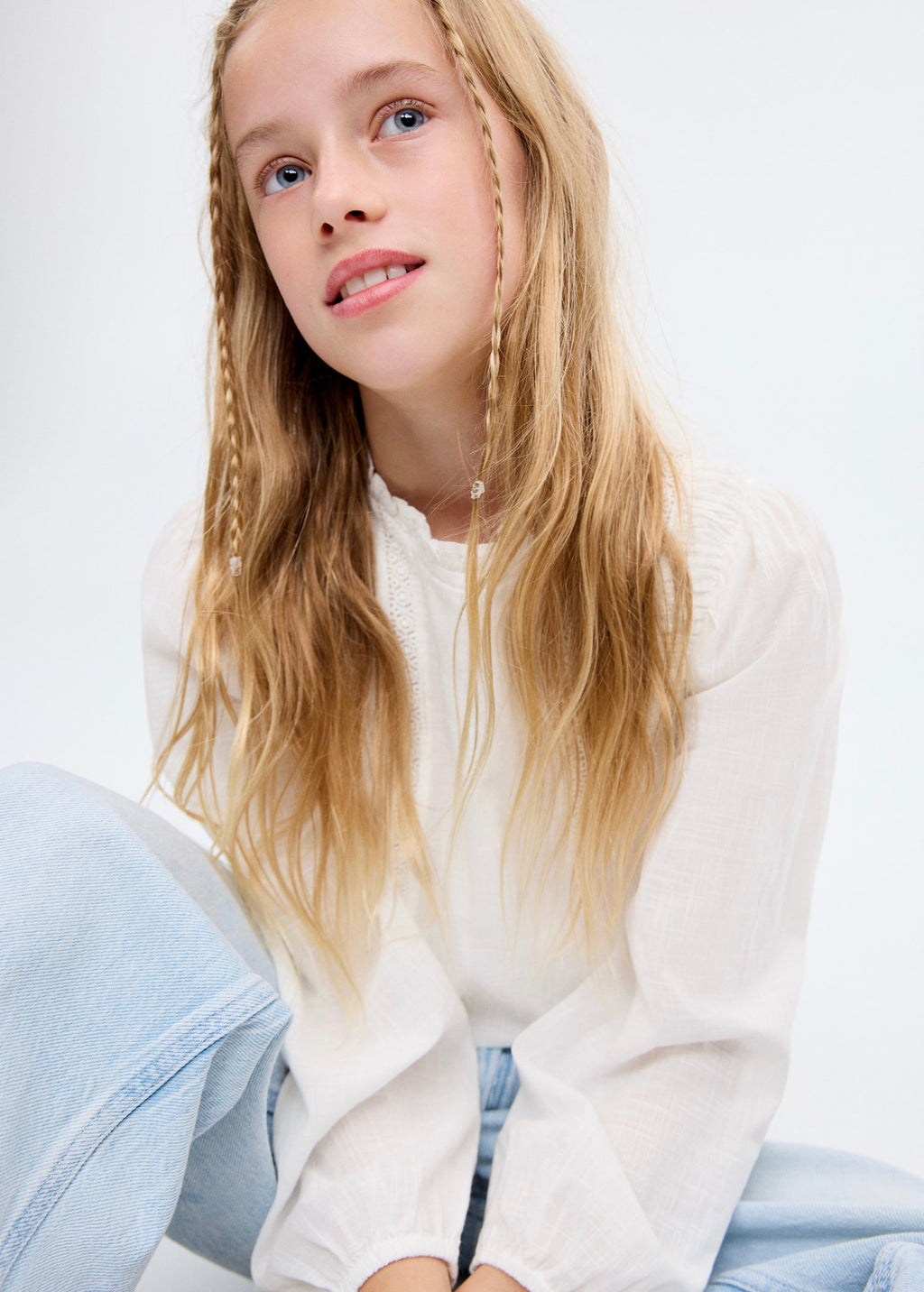 Blouse Tatiana Blanc - Fille