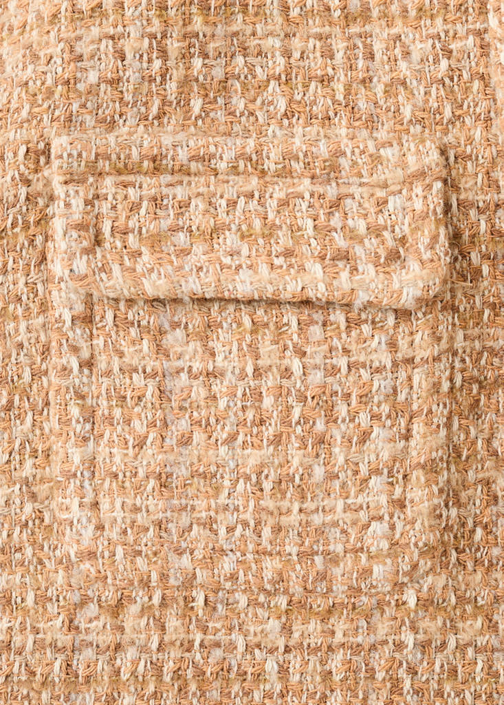 Chaqueta Tweed Bordes Deshilachados