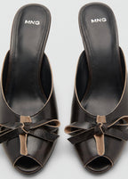 Sandales À Talons En Cuir Avec
