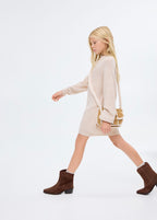 Eira Medium Brown Dress - Girl