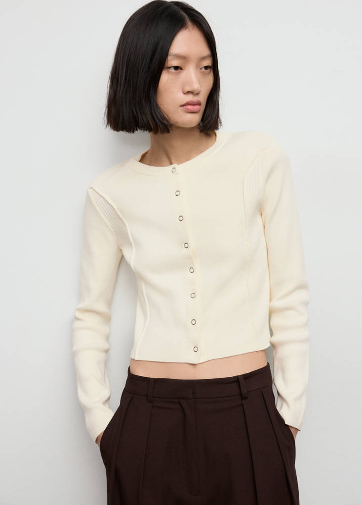 Ribstrikket Cardigan