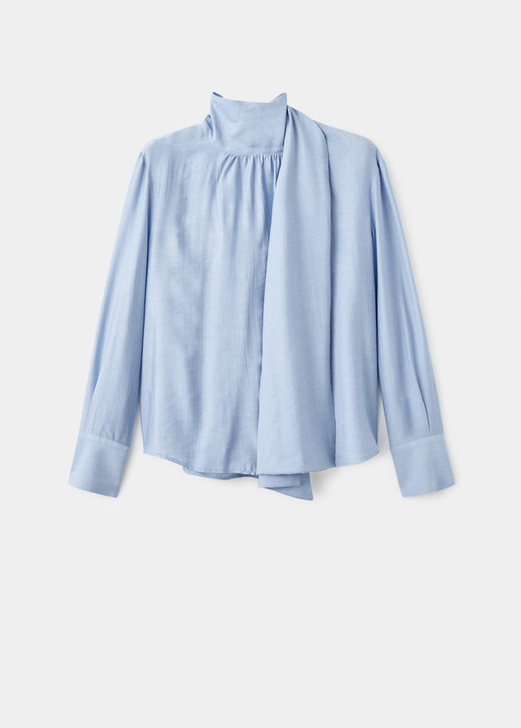 Blouse Texture Avec Foulard