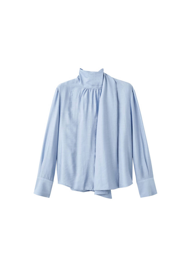 Blouse Texture Avec Foulard
