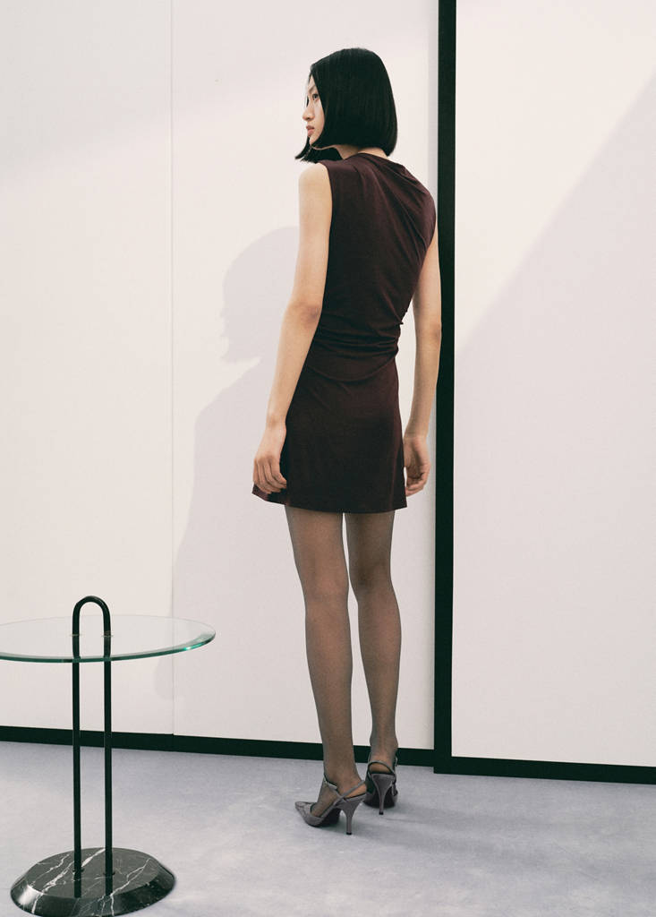 Robe En Maille Fine Avec Détails Métalliques
