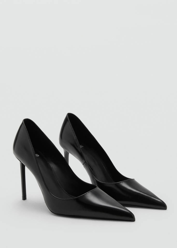 Zapatos de Tacón de Piel en Punta