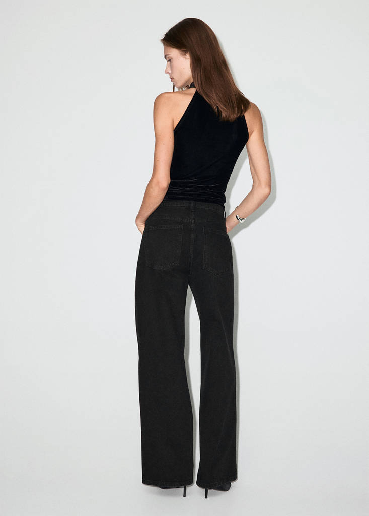 Viddejeans Med Almindelig Krydset Talje