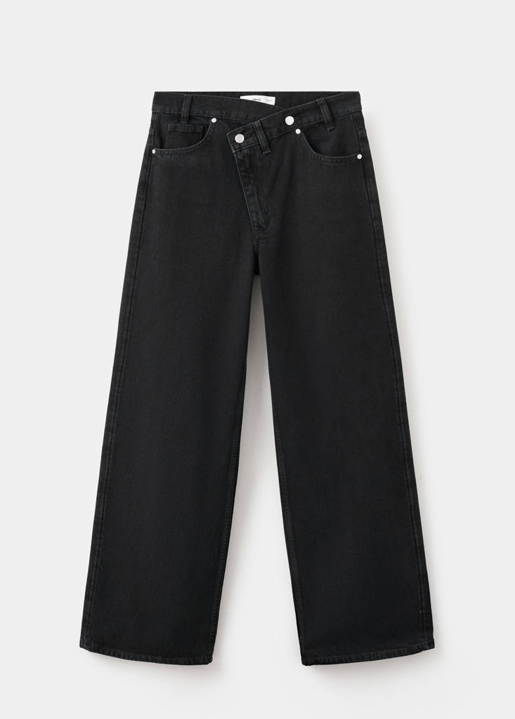 Viddejeans Med Almindelig Krydset Talje