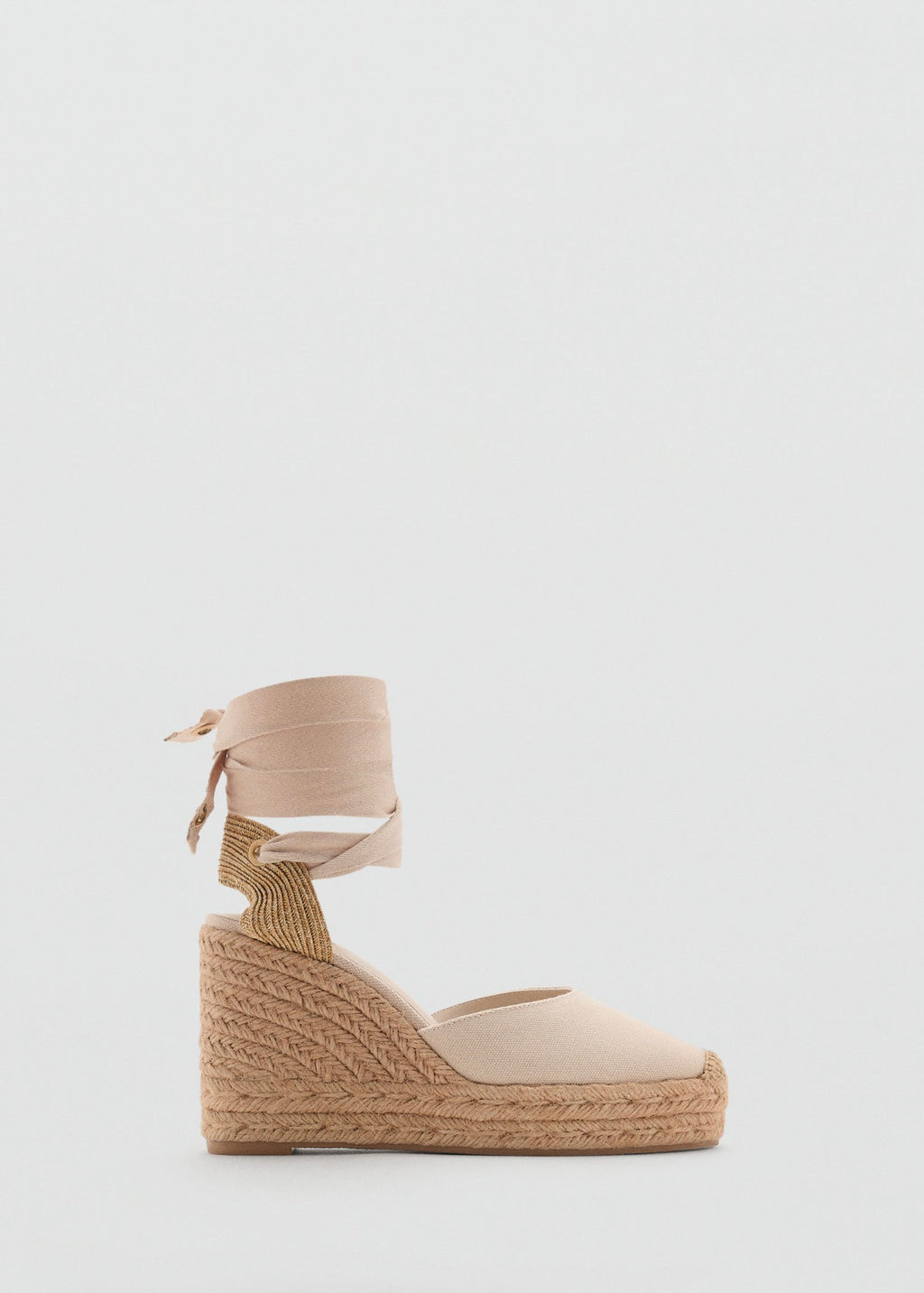 Chaussure À Talon Compensé Avec Bride Combinée