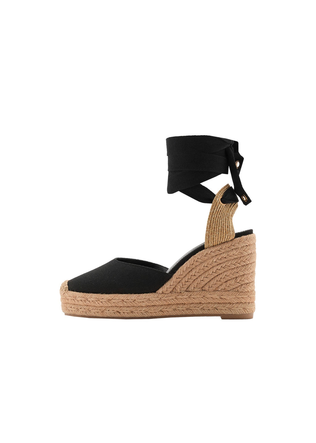 Chaussure À Talon Compensé Avec Bride Combinée