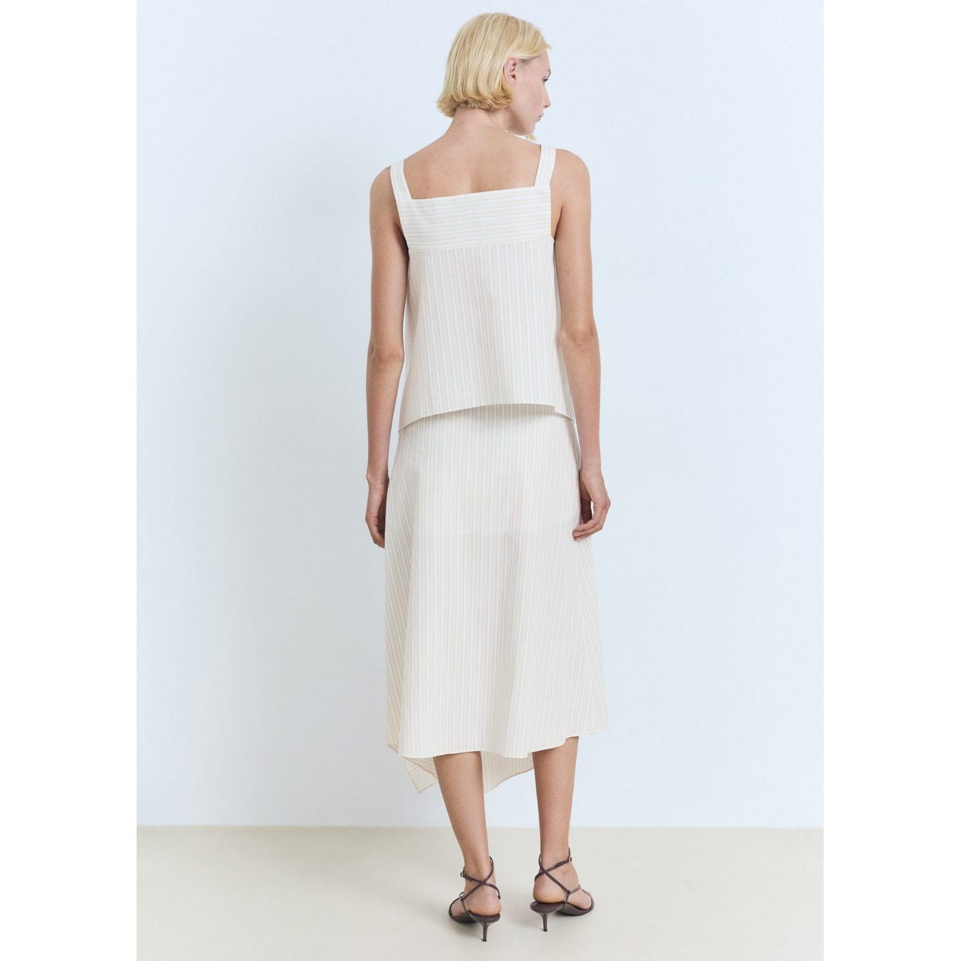Jupe Asymétrique À Rayures