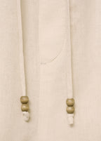 Short Droit Lin Avec Cordon