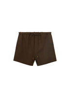 Short Droit Lin Avec Cordon