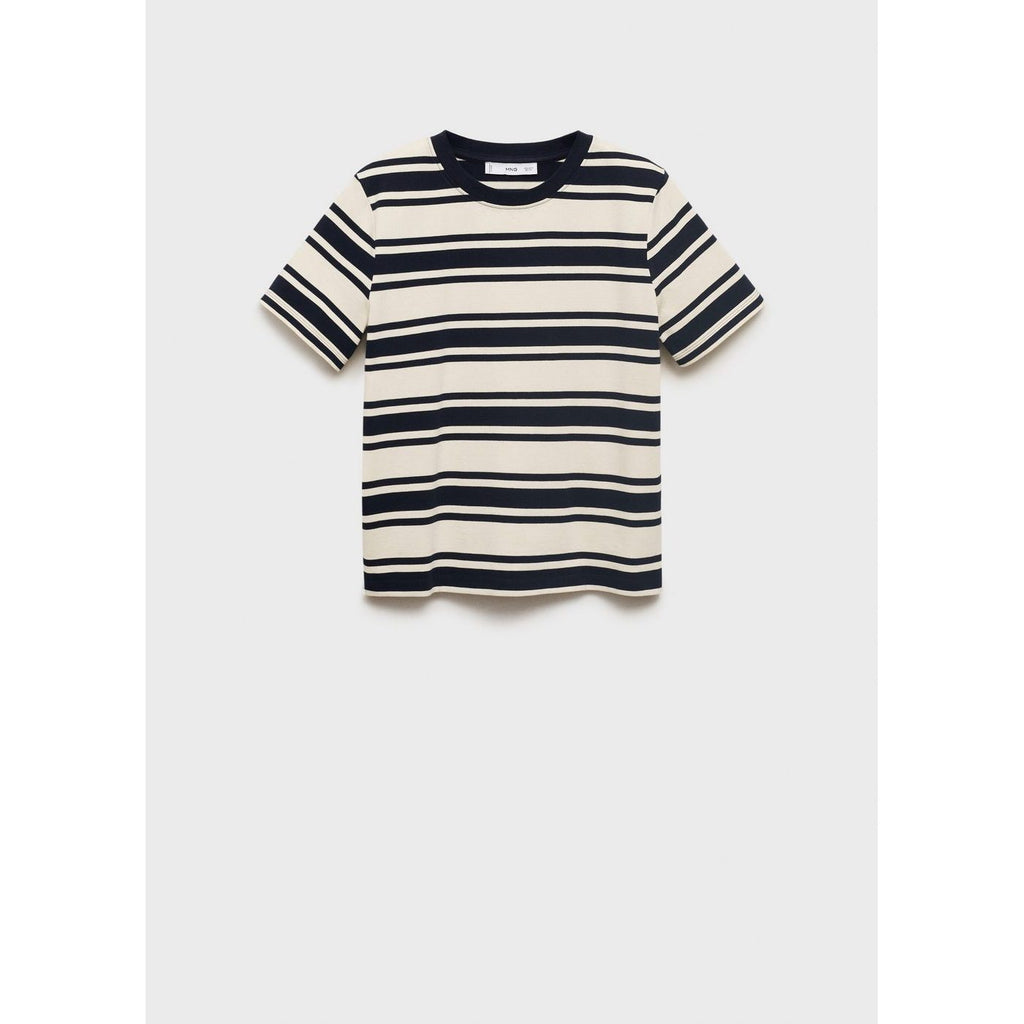 T-Shirt Coton Col Contrastant