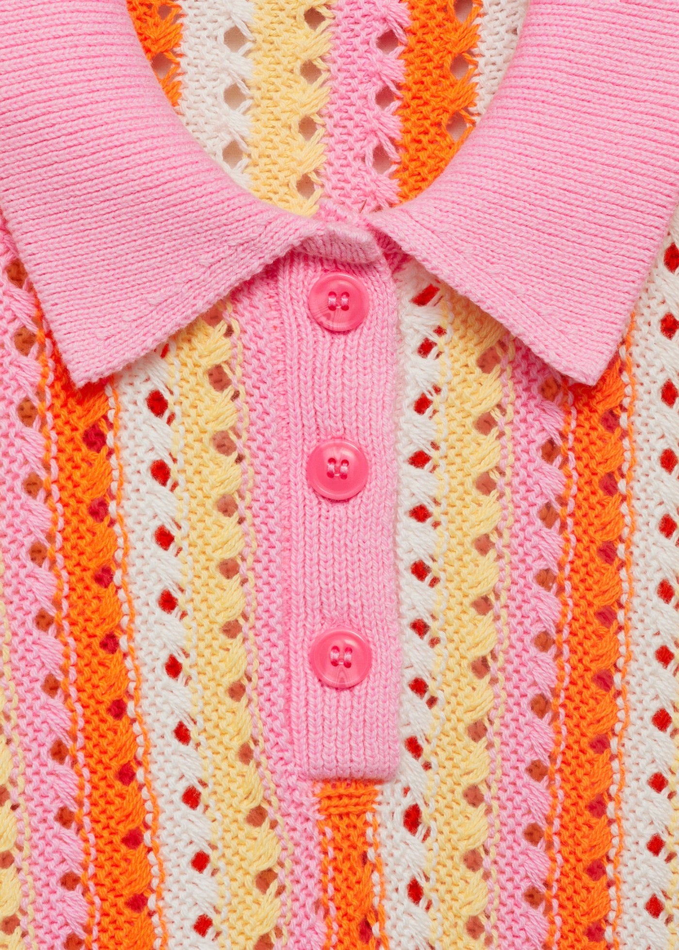 Pull En Crochet À Rayures Bicolores