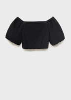 Blouse Coton Manches Bouffantes