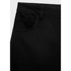 Bermuda En Jean Droit Taille Haute