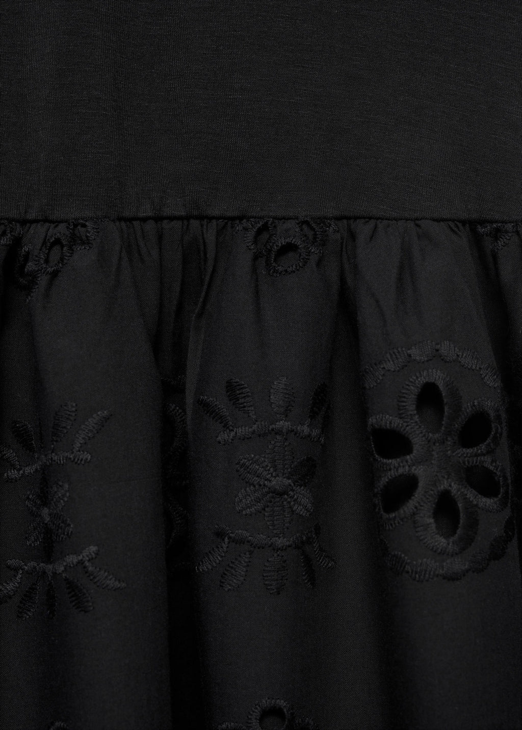 Robe Combinée Broderie Ajourée