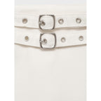 Jupe Short En Denim Avec Double Ceinture