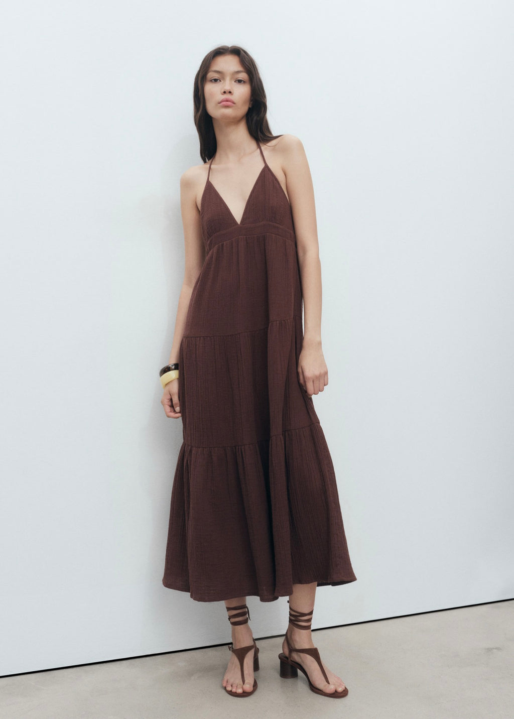 Robe Coton Décolleté En V