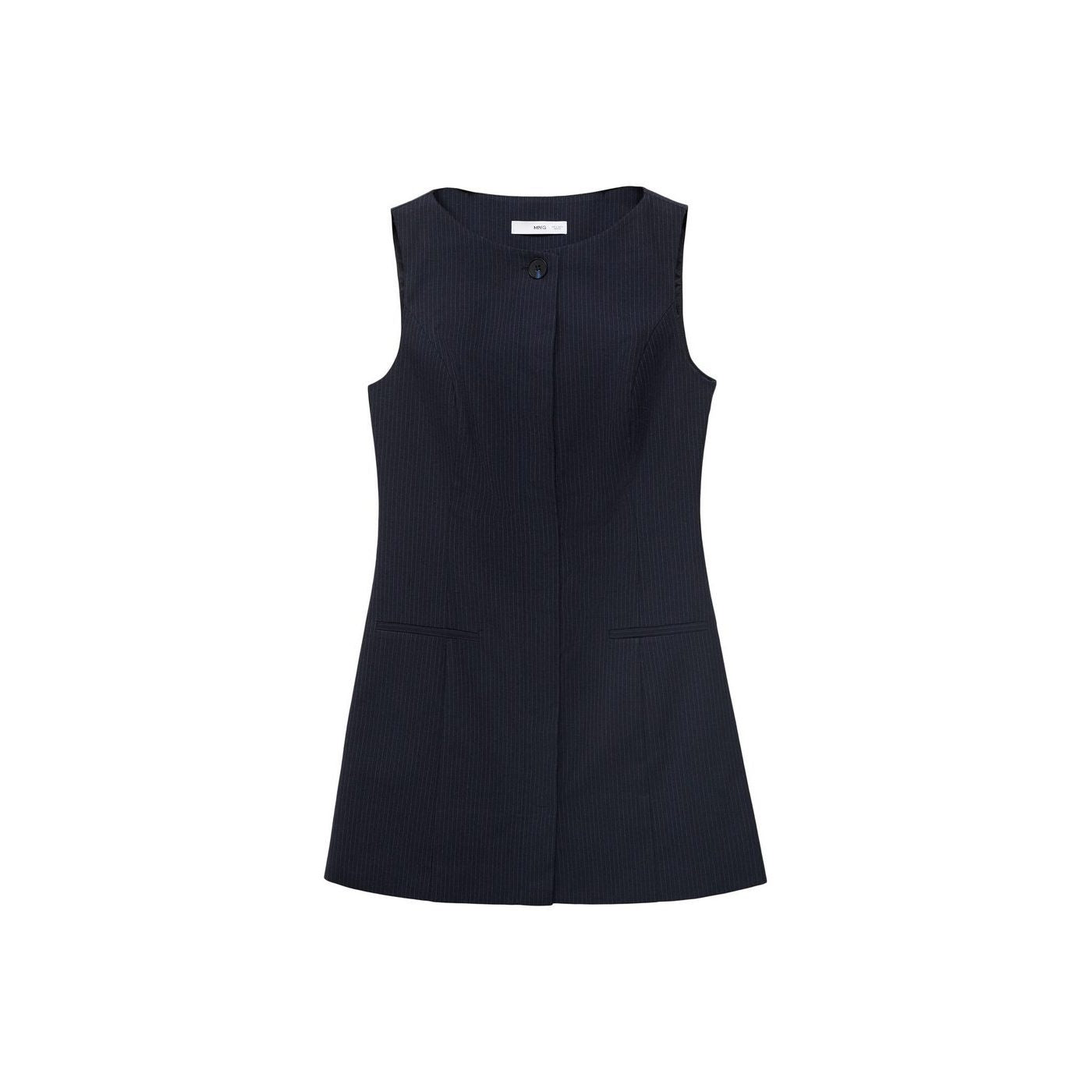 Robe À Rayures Tennis Avec Boutons Dissimulés
