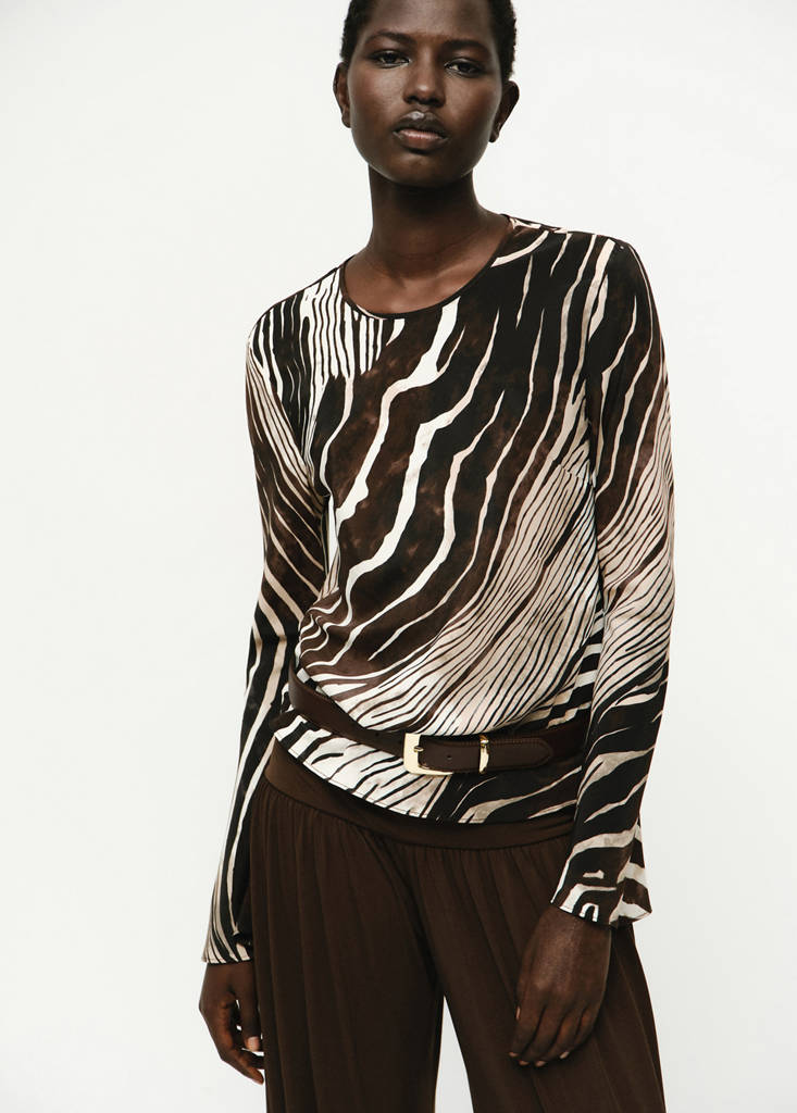 Blouse met zebraprint