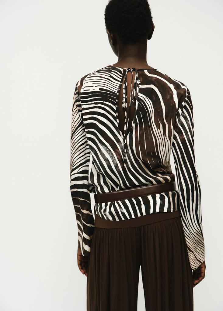Blouse met zebraprint
